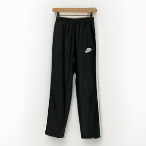 Vintage 80s Nike Blue Label Track Pants Mens S Black White Stripe Spell Out Rare